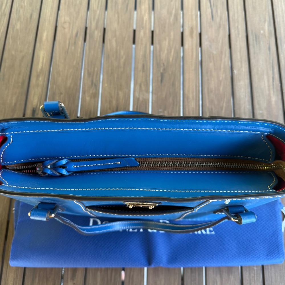 Dooney & Bourke Small Lexington Shopper Tote Blue Leather Bag BQUNC2342 BUBU - Picture 12 of 12